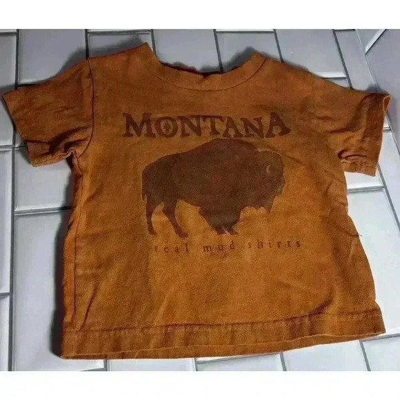 Montana Mud Shirt Bison Buffalo Size 2 NWT New With Tags 2t - Picture 1 of 6